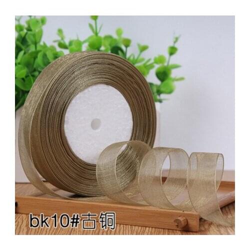 A027 Sewing &crafts accessories 2cm transparent polyester organza ribbon gift package material for wedding props