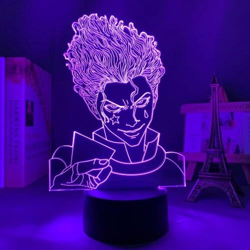 Anime 3d Lamp Hunter X Hunter Hisoka for Bedroom Decor Nightlight Room Table Lamp Birthday Gift Led Night Light Manga Gadget