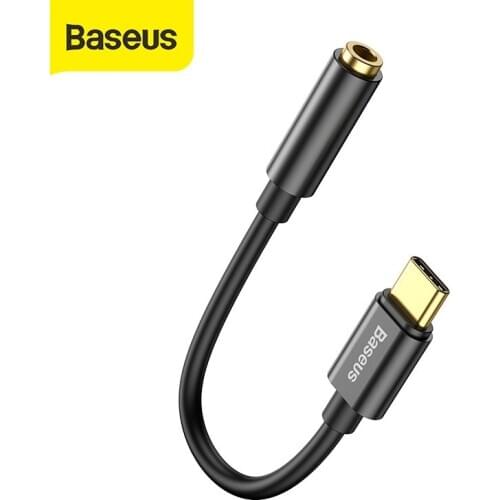 Baseus Audio Cable usb c to 3.5mm aux cable for Xiaomi for Huawei Earphone Adapter Mobile Phones Type C to 3.5mm jack Cable