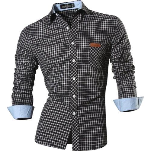 Jeansian Spring Autumn Features Shirts Men Casual Jeans Shirt New Arrival Long Sleeve Casual Slim Fit Male Shirts 8615