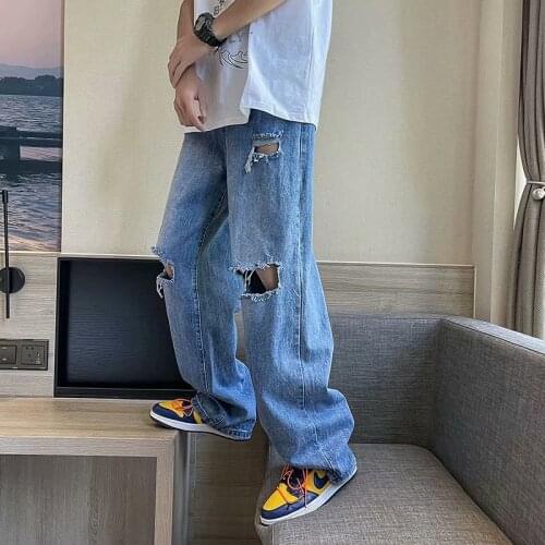 Men Joggers Cargo Denim Pants Baggy Harem Japanese Streetwear Male Harajuku Casual Hip Hop Jeans Trousers Men