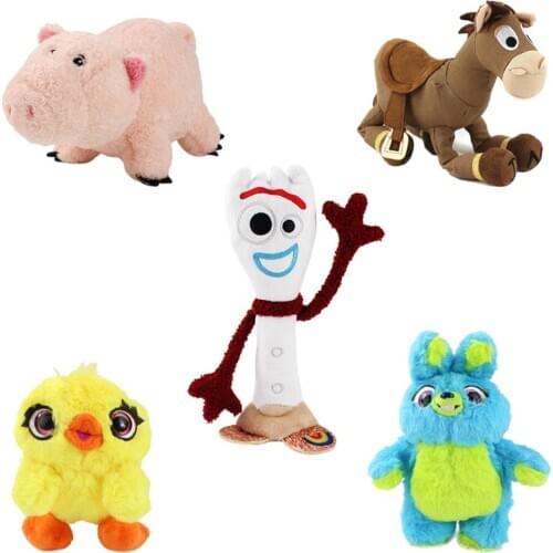 Toy Story 4 Plush Toys Bunny Ducky Forky Hamm Bulleye Soft Stuffed Animal Dolls Birthday Xmas Gift for Kids