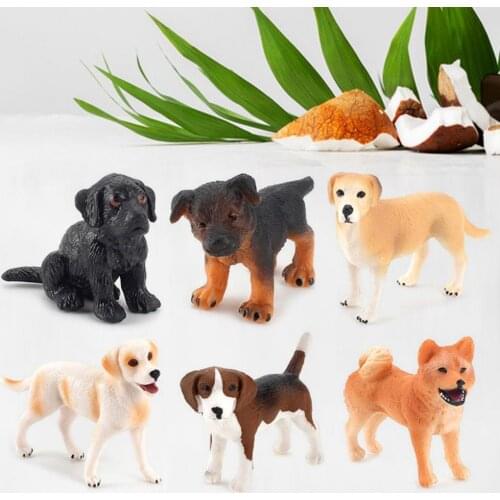 Simulation Dog Model Solid PVC Realistic Dog Figure for Home Kid Pretend Play Game Props Children Toys Gifts Home Decoration