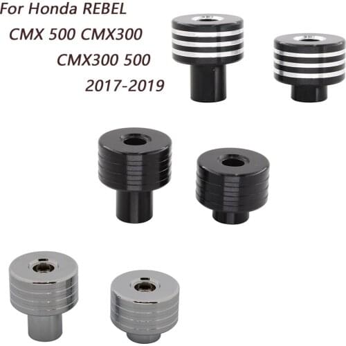 Motorcycle Handlebar Grips Plug Handle Bar Anti Vibration End Silder Cover fit for Honda REBEL CMX 500 300 CMX300 CMX500 2017-20
