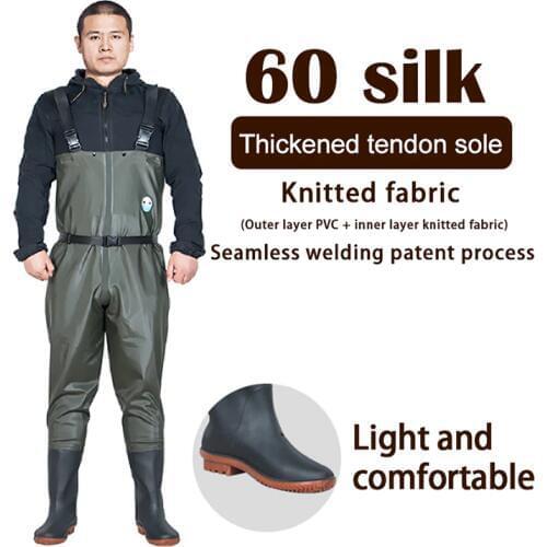 High quality Winter fishing Waterproof pants boots Fly fishing suit Wading rubber boots waders shoes for men Outdoor product