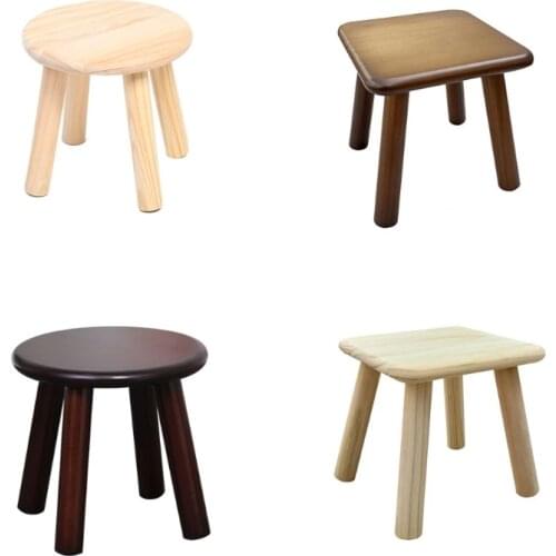 2021 New Small stool solid wood shoe stool tea table fashion creative children adult small bench sofa square stool