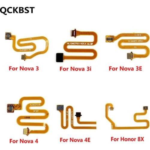 Home Button Fingerprint Touch Id Sensor Connector Flex Cable For Huawei Nova 3 3i 4 4E 5 5i Pro P10 P20 P30 Lite