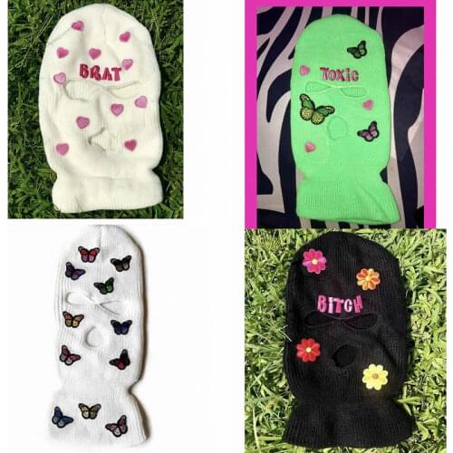 Gothic Masked hat Punk Masked hat Dark Masked hat Street Masked hat aesthetic Hip hop Masked hat 1of1 Masked ha y2k Masked hat