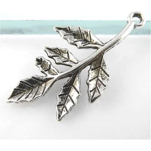20pcs 11535 Vintage Metal Plant Leaf Charms for Pendant Jewelry Making DIY Handmade Necklace Jewelry