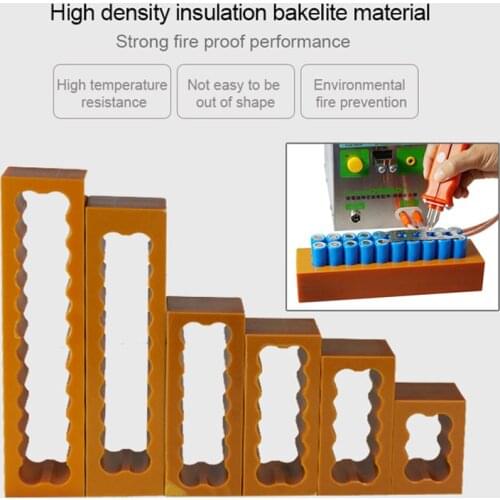High Density Insulation Bakelite Material Battery Fixture Frame Battery Pack Spot Welder Universal Fixture For 18650 Welding