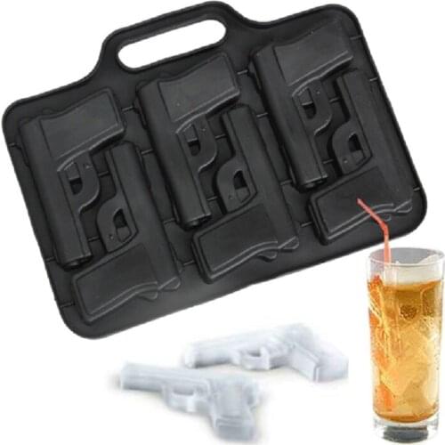 1pc Gun Bullet Shape Ice Mold Tray Ice Cream Maker Ice Mould For Cocktail Whiskey Kitchen Bar Drinking Accessories