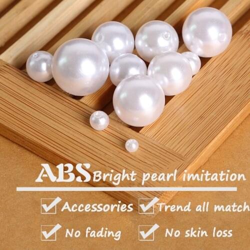 1000pcABS loose Round Initation Pearl Beads for crafts supplies DIY Weeding Bracele Bouquet Decoration Fashion Jewelry Accessory