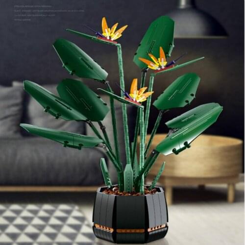 MOC Creative 1173pcs Heaven Bird Plant Tree Building Blocks Flowers Kit Assembly Diy Bricks Toys Birthday Gift