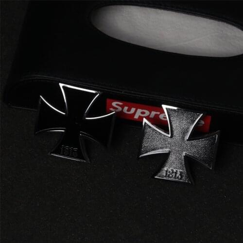 1X 3D Metal Maltese Cross 1813 Emblem Car Auto Motorcycle Badge Trunk Decal Car Stickers Volkswagen JEEP BMW Benz Car Styling