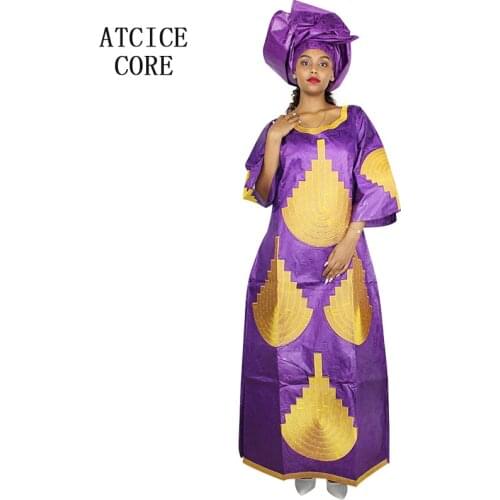 African dresses for women new african bazin embroidery design dress long dress LA093