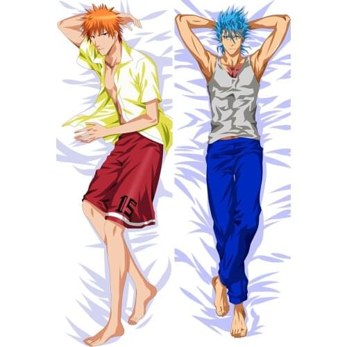 Anime Bleach Kurosaki Ichigo Pillow Case Cosplay Hugging Body Dakimakura Double Side Printed Bed Pillow Cover Peachskin