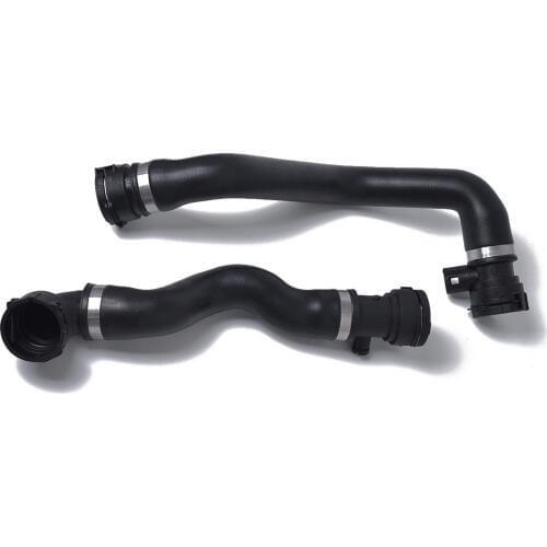 For BMW E38 E39 Radiator Hose, 11531705223 11531705224, Black two pc