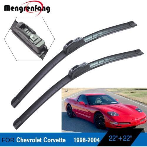 For Chevrolet Corvette Car Soft Rubber Wiper Blades Front Windscreen Wiper 1998 1999 2000 2001 2002 2003 2004