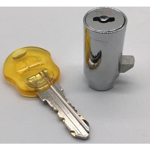 Zinc alloy chrome plated safety disc keyed differently vending machine cylinder barrel lock