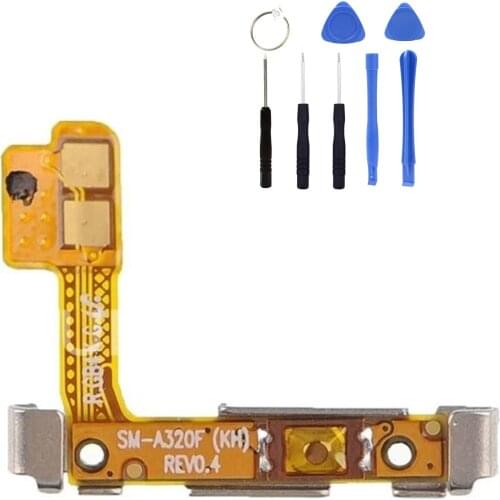 Volume Audio Mute Power ON OFF Button Key Flex Cable Repair Kit Gift FOR Samsung A3 2017 A320
