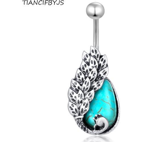 TIANCIFBYJS 14G Stainless Steel Belly Button Rings Piercing Nombril Navel Piercings Tragus Earring Sexy Belly Body Jewelry 20PCS