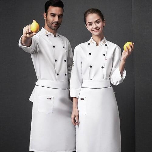 4 Color Chef Cooking Jacket New Long Sleeve Thin Breathable Wicking Soft Wearable Restaurant Hotel Cafe Workwear Chef Uniform
