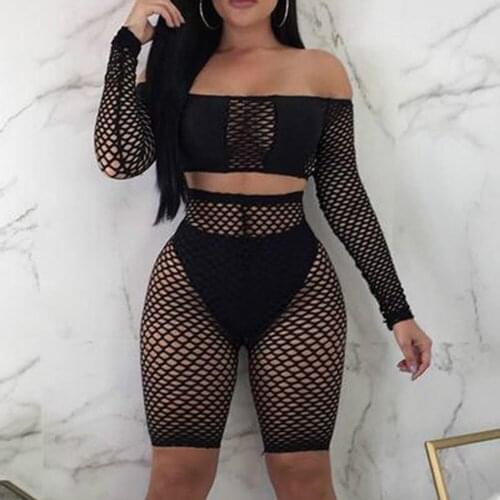 Hot Summer Womens Mesh Sheer Bikini Cover Up Swimwear Swimsuit Bathing Suit Summer Tops Pants Fish Net Hollow Cover Up Set