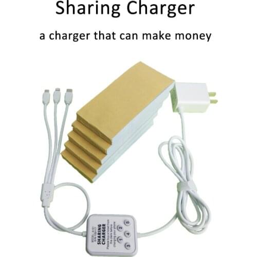 Hot Selling Product Mobile Phone Share Charger Rent Cable With 5 Charging Code Books For Hotel Restaurant