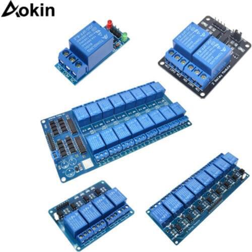 Aokin 1 2 4 8 Channel DC 5V Relay Module with Optocoupler Output 1 2 4 8 way relay module Expansion Board for Raspberry Pi