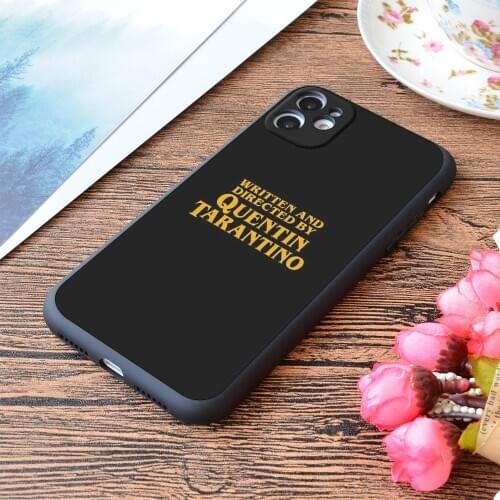 For iPhone Written And Directed By Quentin Tarantino Print Soft Matt Apple iPhone Case