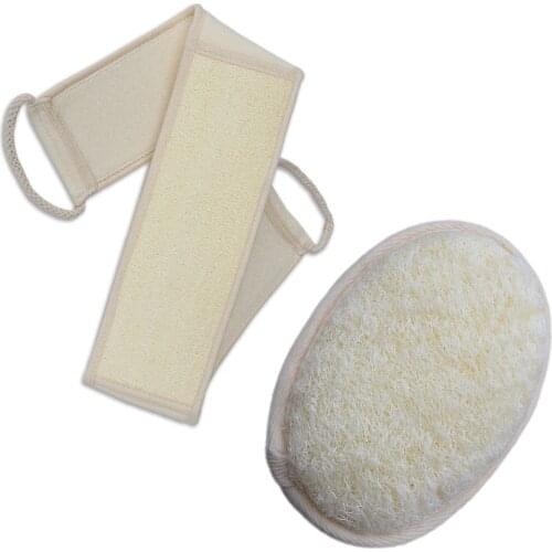 Natural Soft Exfoliating Loofah Bath Shower Unisex Massage Spa Scrubber Sponge Back Strap Body Skin Health Cleaning Bath Brush