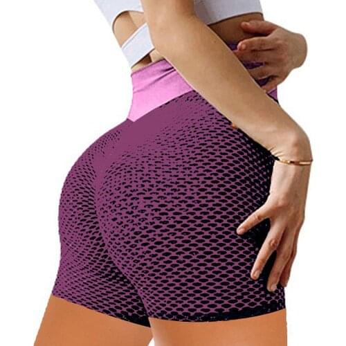 Latest Women Yoga Shorts Peach Hip Honeycomb High Waist Hip-lift Seamless Shaping Pants Sports Bodybuilding Summer