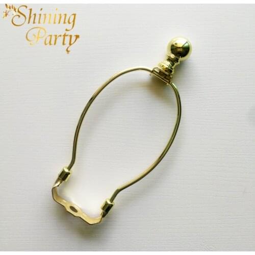 New! Gold /Chrome color Lamp Metal Harp, Finial and Lamp Harp Holder Set, for Updating Table Floor Lamps