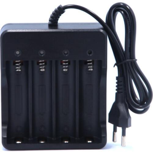 NEW EU US plug 4 Slots Intelligent Battery Charger with short circuit protection For 4 X 18650 lithium-ion rechargeable battery