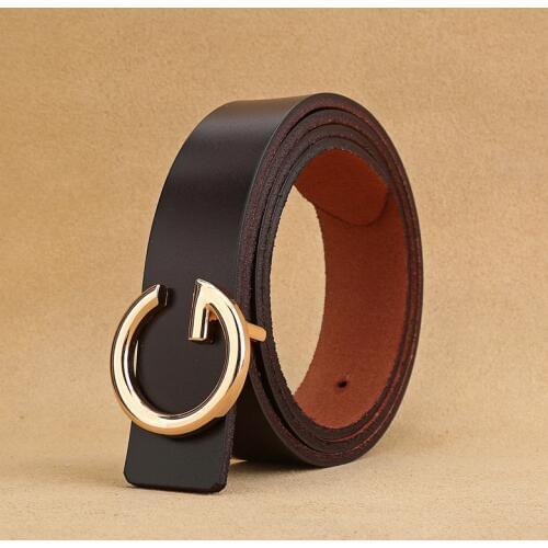 Fashion Luxury brand Women Belt Smooth Buckle Belts 2.5cm High Quality Male Women Leather Buckle Strap women belts Waist Belt