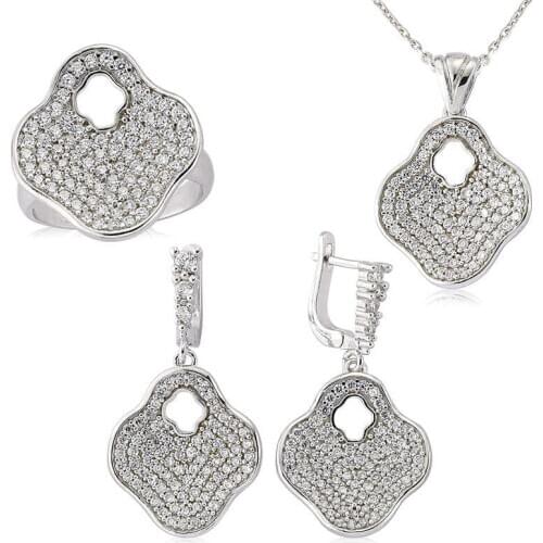 Silverlina Silver Flower Women 'S Set