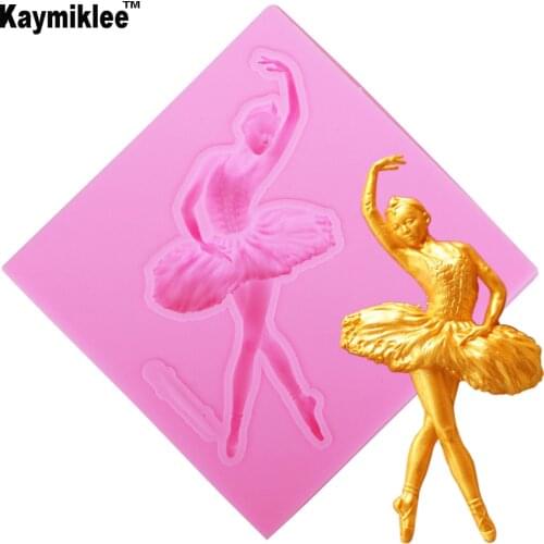 M986 Ballet Dancer Silicone Mold Sugarcraft Fondant Mold Cake Decorating Tools Chocolate Handmade Soap Cake Tools