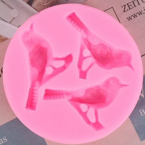 Birds Silicone mold fondant mold cake decorating tools mold gumpaste chocolate R6B7