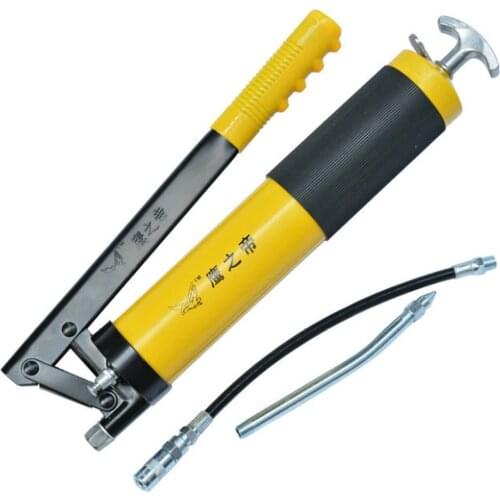 Car Hand-operated Grease Gun Lubrication Double Pump Pressure 10000 PSI Flex Hose Auto Repair Tool Vehicles Lubrication Tool
