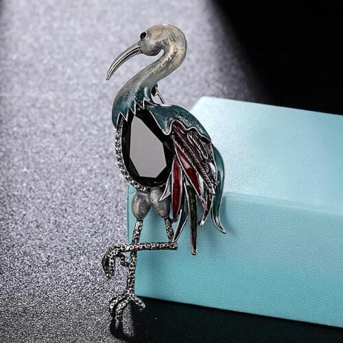 Zlxgirl jewelry brand red green enamel vintage brooches jewelry for women and men party gifts perfect rhinestone hijab scarf pin