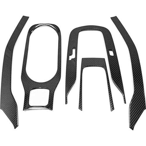 Real Carbon Fiber Car Inner Gear Panel Water Cup Holder Cover Trim for Toyota Corolla 2019 2020 Car Accessories