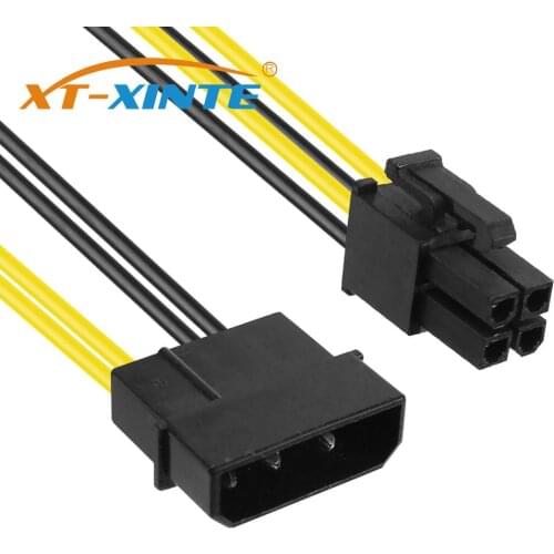 XT-XINTE 20mm 4P Female to CPU 4pin male Adapter Power Suply Extension Cable 18AWG