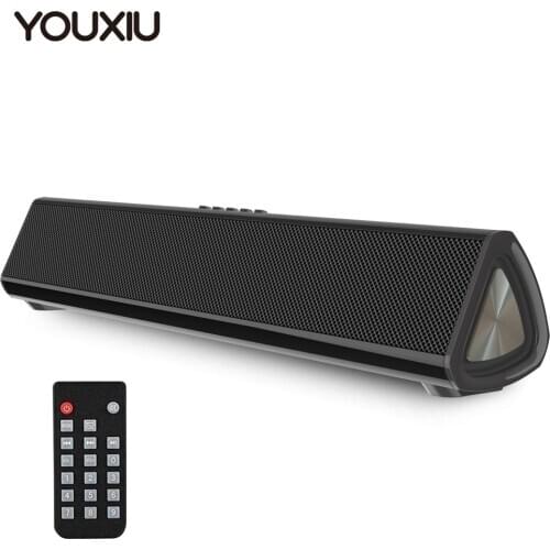 YOUXIU 20W Computer Soundbar Portable Bluetooth Wireless Speaker Built -in Subwoofer Column Sound Bars for For Desktop PC/laptop