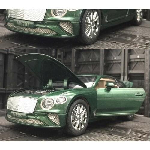 1:24 High Simulation BENTLEYS Continental-GT Diecast Alloy Car Model Sound Light Boy Kid Gift Toy 4 Doors Can Open Ornament Toy
