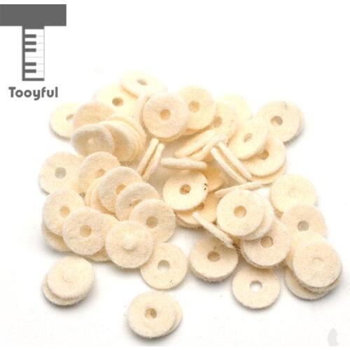 10pcs Safety Felt Guitar Strap Block Lock Saver Washer for Acoustic Electric Guitar Bass Parts Accessories Light Yellow