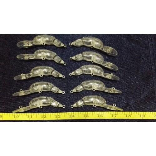 10pcs Unpainted Crankbait Fishing Lure Body 3 1/2Inch 1/4 OZ Blank lures JSE069