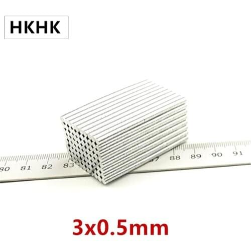 200-1000pc/lot Disk Magnet 3*0.5 N35 Strong magnet 3x0.5 mm NdFeB Rare Earth Neodymium magnet 0.5mm thin Magnets for speaker