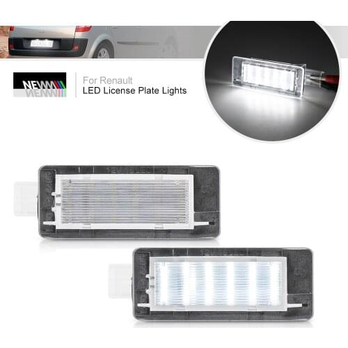 2x Error Free White Led License Plate Lights For Renault Fluence Clio III Laguna II III Scenic II III 5d Latitude Captur Zoe