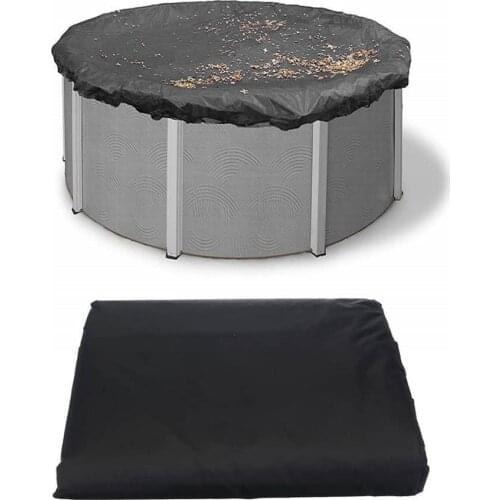 366cm Pool Cover Solar Swimming Pool Tub Cover Outdoor Round Leaf Proof Cloth Tarpaulin Garden Yard Round Canopy Furniture Cover