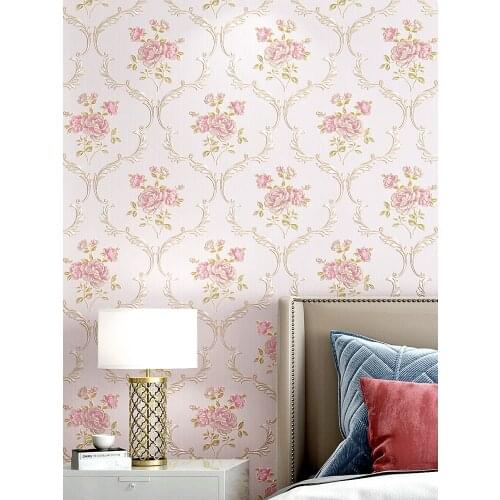 European retro garden flowers papel de parede 3d Embossed wallpaper for walls 3 d Living Room wall papers home decor